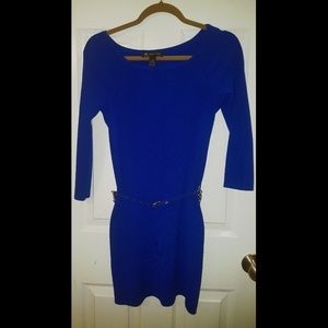NWOT Three-quarter sleeve blue dress
